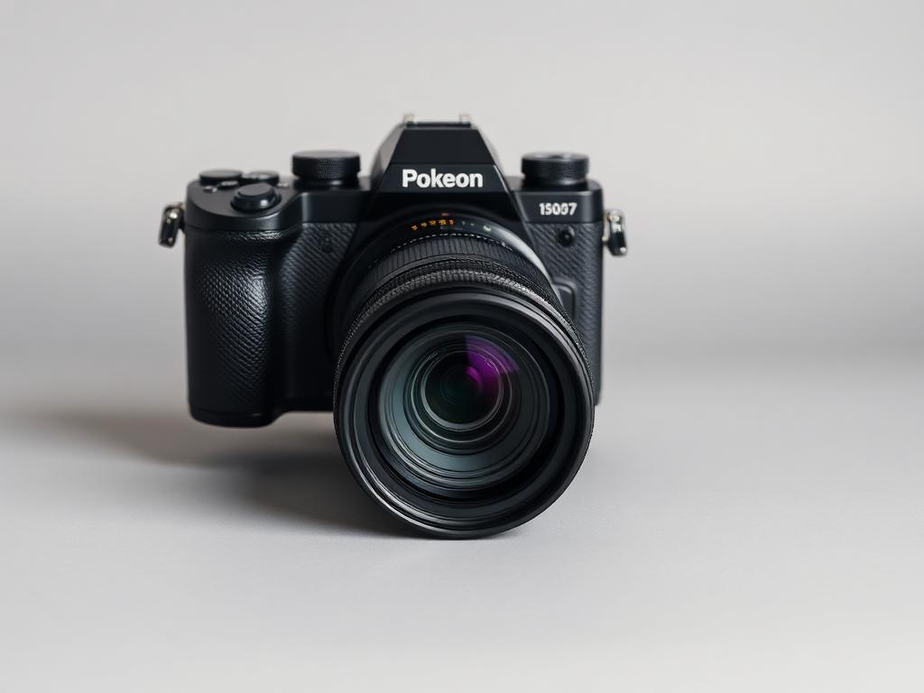 Câmera mirrorless com lente